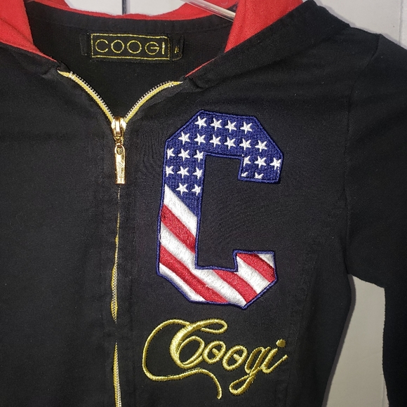COOGI BLACK & RED HOODIE SWEATSHIRT KID'S SIZE MEDIUM - Picture 3 of 9